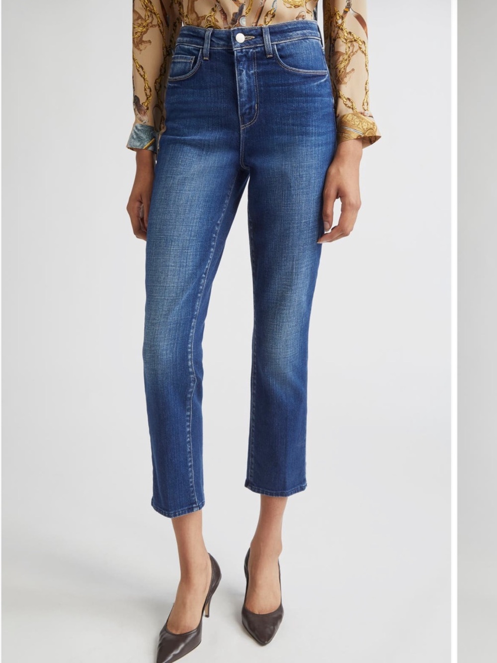 L’Agence Celestia Cropped Slim Jeans in Hayward Sz 26 NWOT